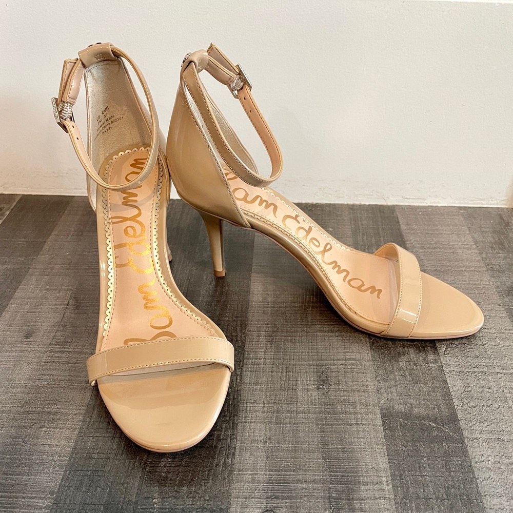 Sam Edelman Nude Strappy Stiletto Heels - Size 7